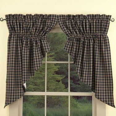 Sturbridge Navy Prairie Gathered Swags Park Designs - The Fox Decor